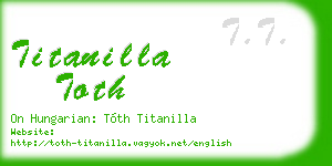 titanilla toth business card