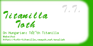 titanilla toth business card